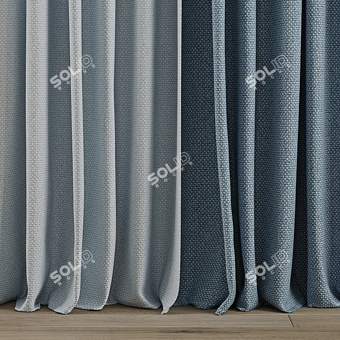 Max 3D 2014 Curtain Model 3D model image 2