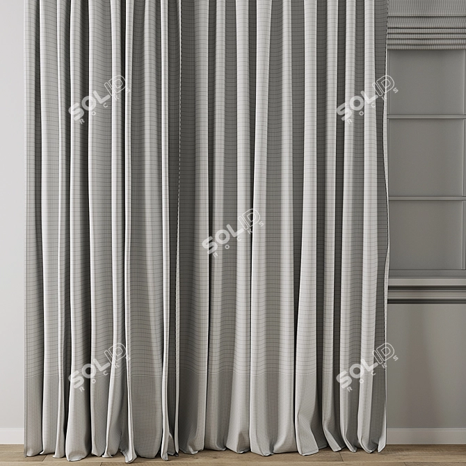 Max 3D 2014 Curtain Model 3D model image 3