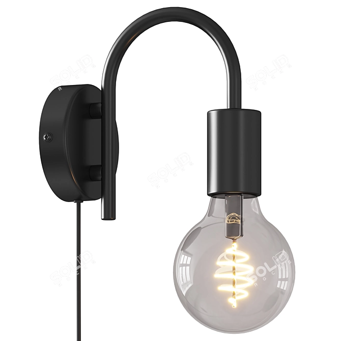 Elegant Minimalist Wall Sconce 3D model image 1