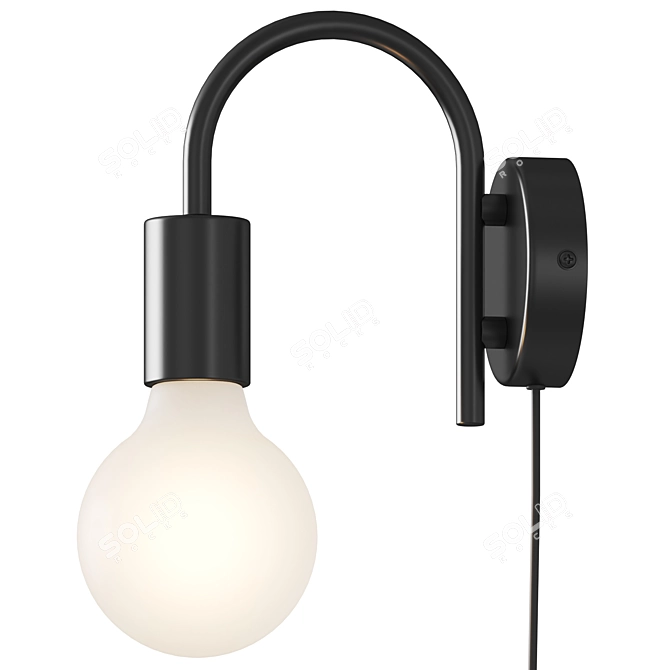 Elegant Minimalist Wall Sconce 3D model image 2