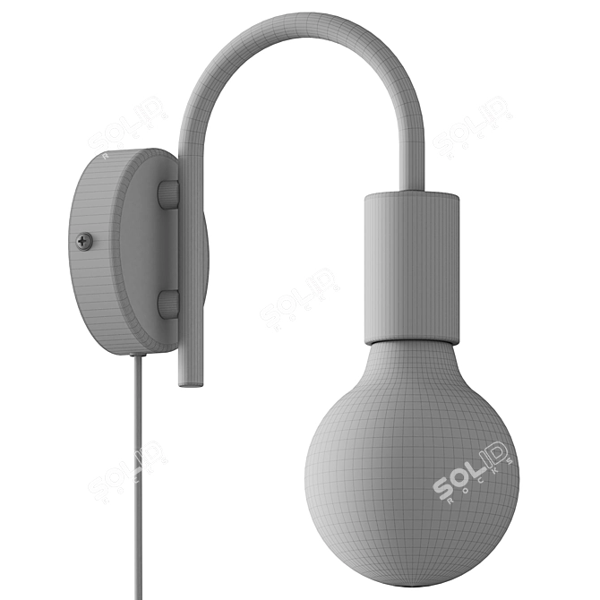 Elegant Minimalist Wall Sconce 3D model image 3