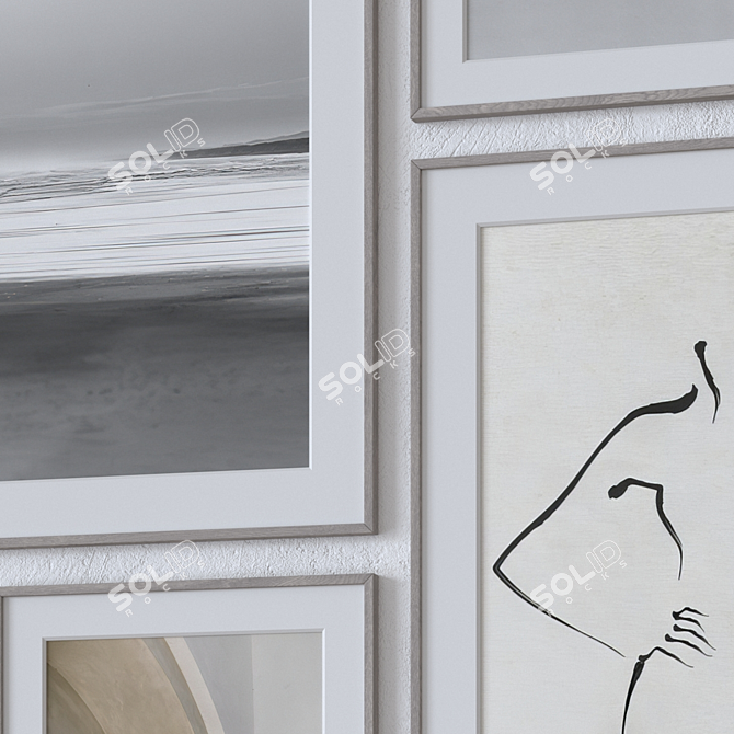 Modern Wall Art Frames Package 3D model image 2