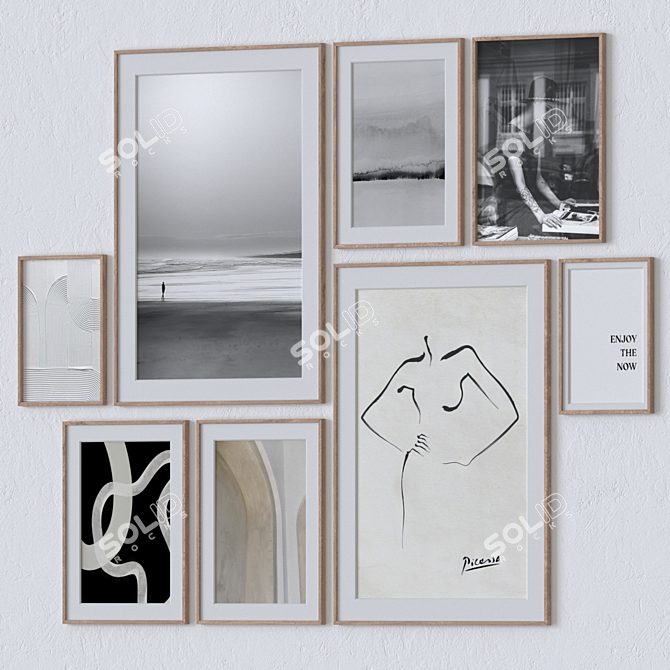 Modern Wall Art Frames Package 3D model image 3