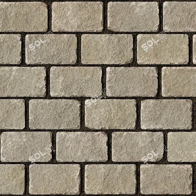 Stone Paving Seamless 3D Textures 3D model image 2