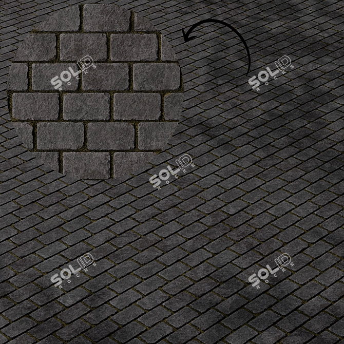 Stone Paving Seamless 3D Textures 3D model image 3