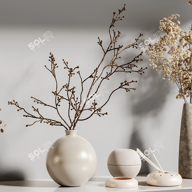 Elegant Decor Set 116 3D model image 4