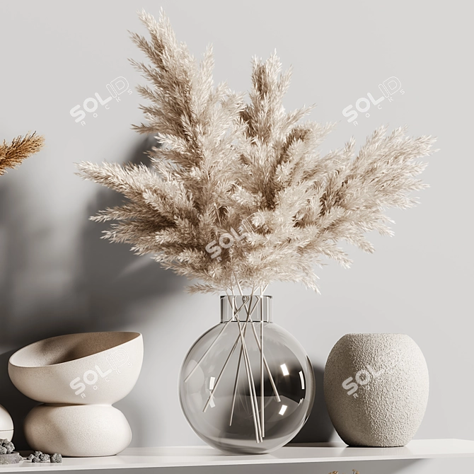 Elegant Decor Set 116 3D model image 5