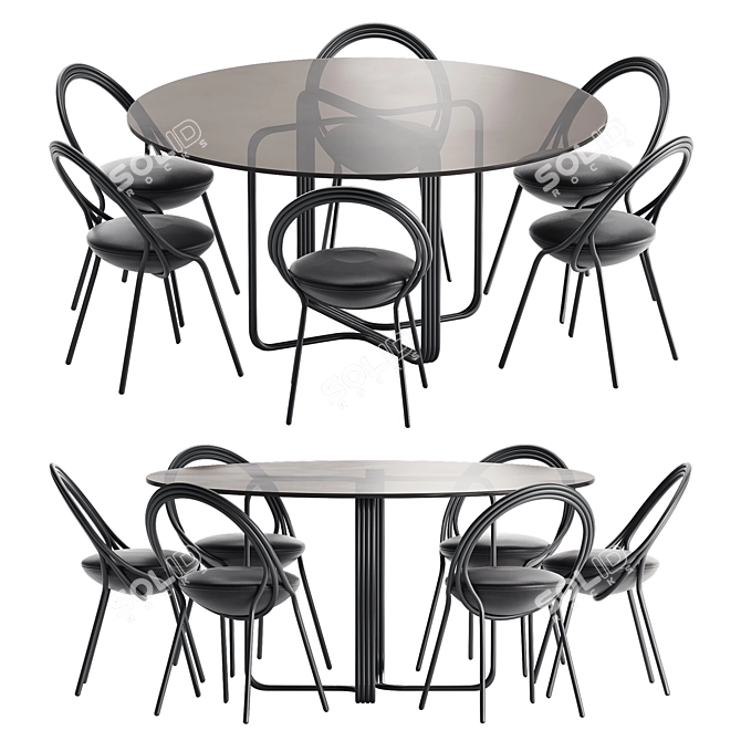 Musico Dining Set by Lee Broom 3D model image 2