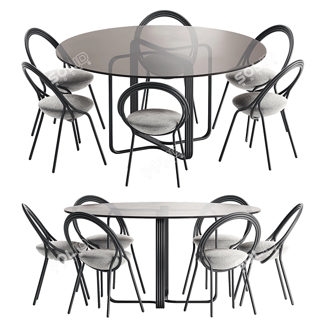 Musico Dining Set by Lee Broom 3D model image 3