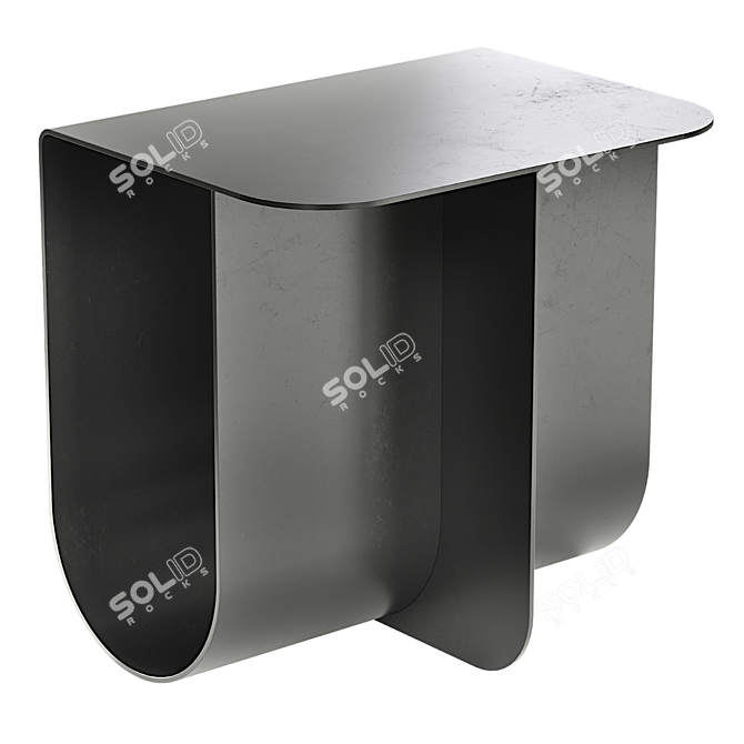 Modern White Side Table 3D model image 3