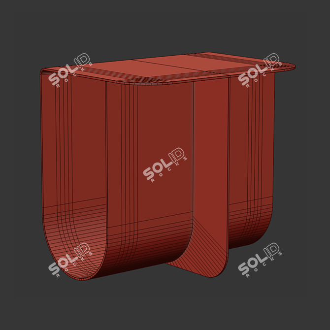 Modern White Side Table 3D model image 4