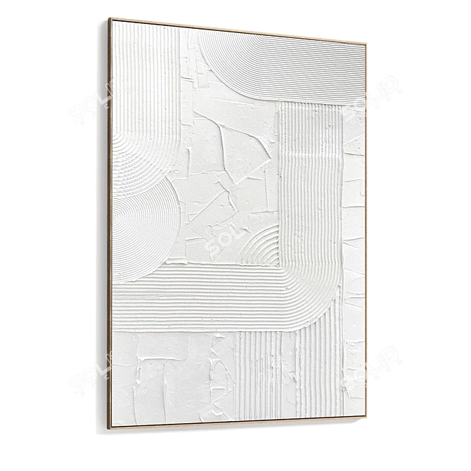 Plaster Texture Double Photo Frame 3D model image 4