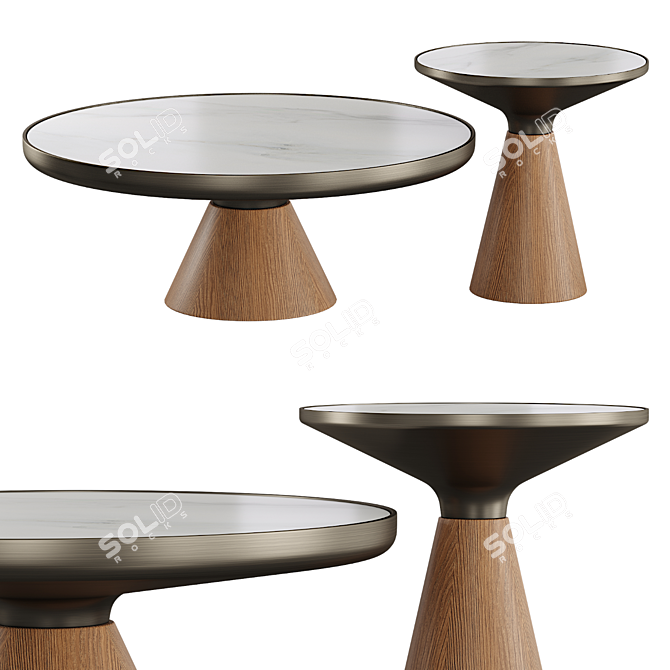 Elegant Modern Coffee Table 3D model image 1