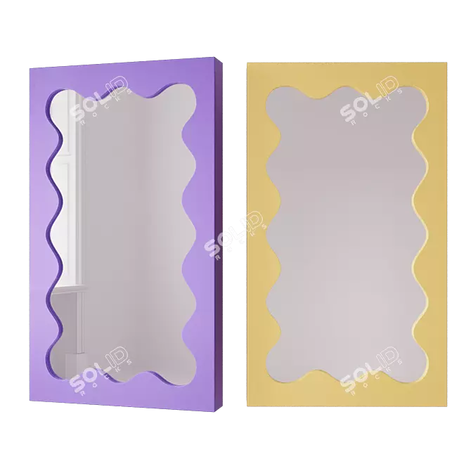 Chic Curvy Mirror by Gustaf 3D model image 2