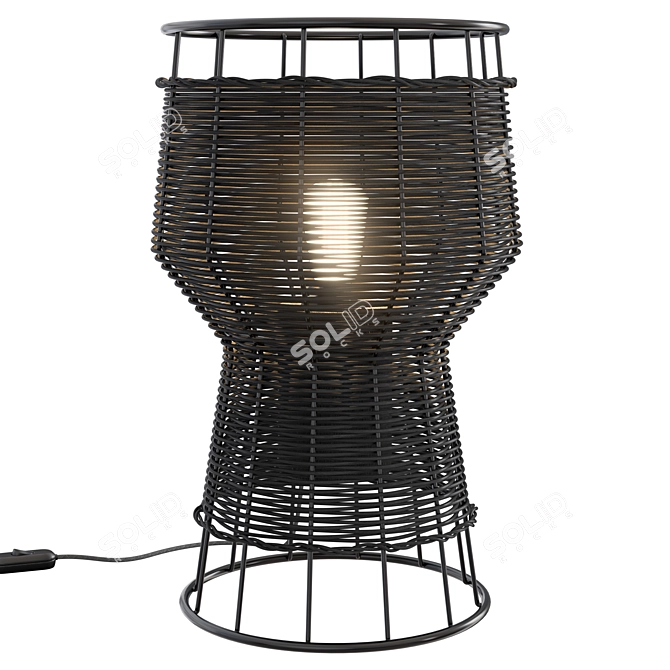 Modern Table Lamp in Chrome 3D model image 3