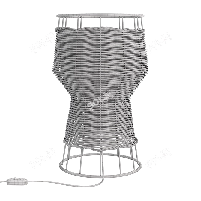 Modern Table Lamp in Chrome 3D model image 2