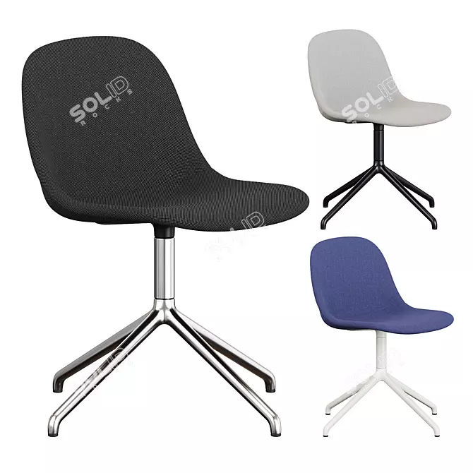 Modern Muuto Swivel Side Chair 3D model image 5