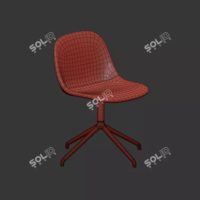 Modern Muuto Swivel Side Chair 3D model image 7