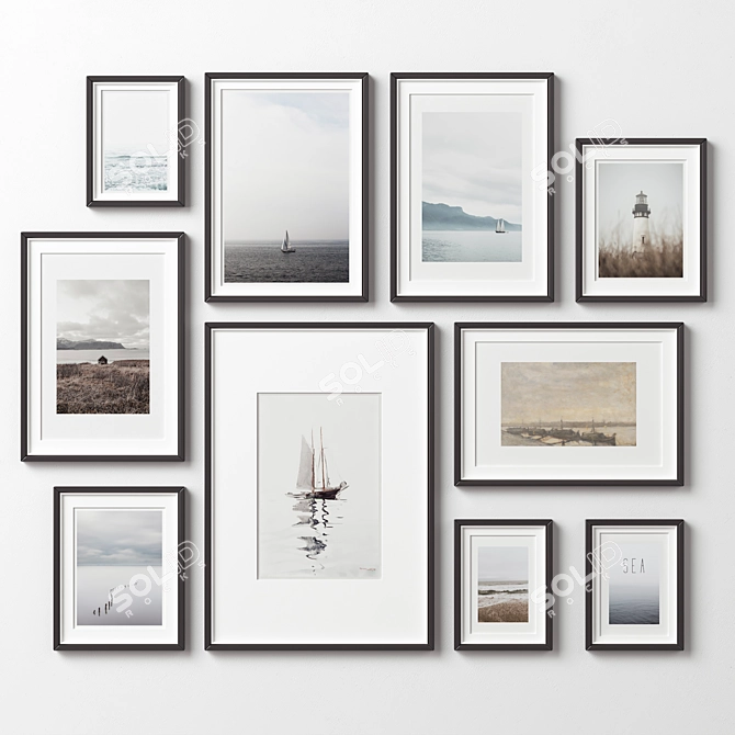 Multi-frame Set with Textures 3D model image 1