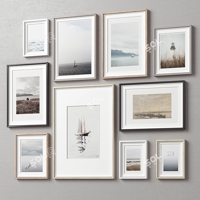 Multi-frame Set with Textures 3D model image 3