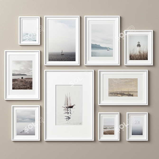 Multi-frame Set with Textures 3D model image 4