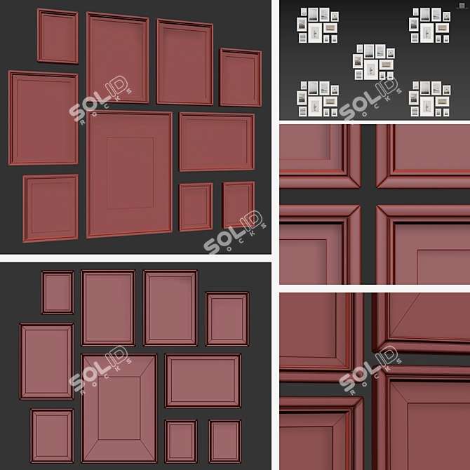 Multi-frame Set with Textures 3D model image 6