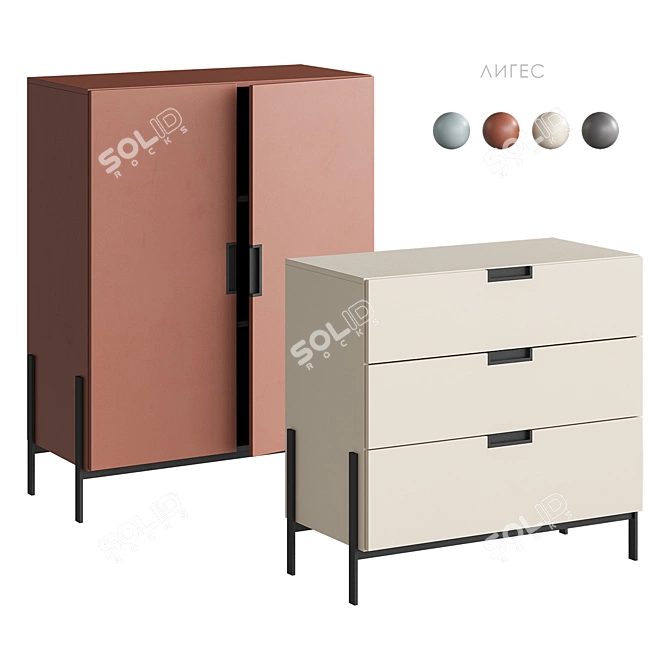 Liges-1 Divan.ru Komod TV Stand 3D model image 1