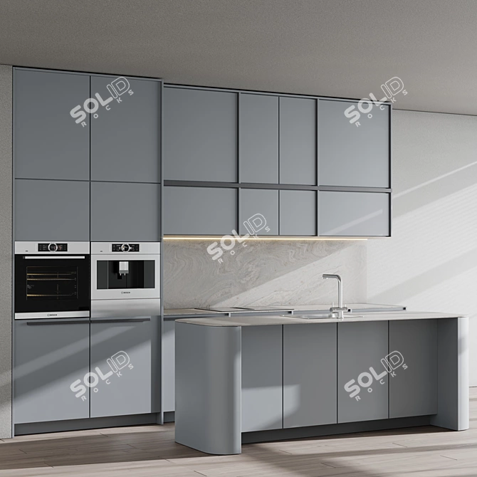 Bosch Kitchen Set 76 Islands 3D model image 2