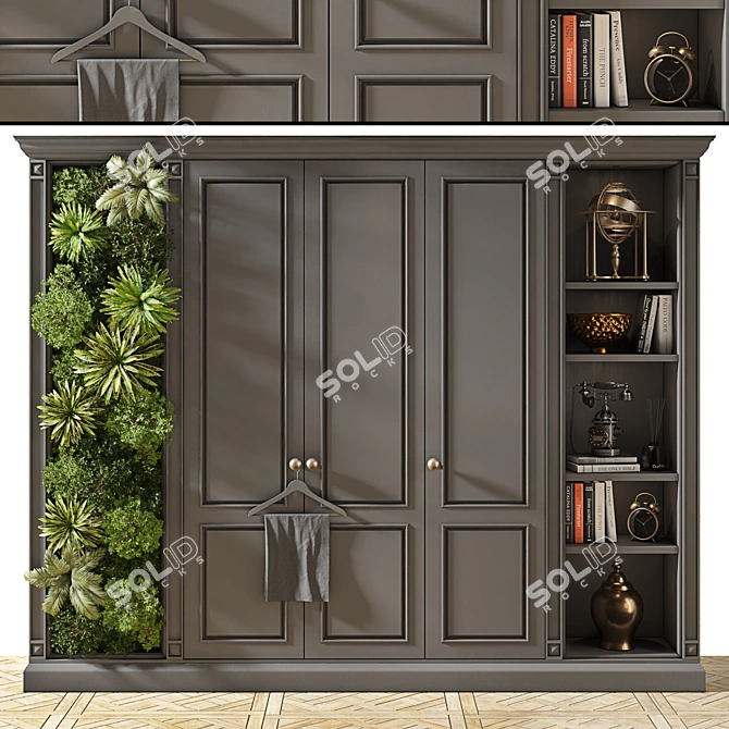 Modern Composite Wardrobe Furniture 3D model image 1