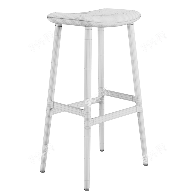 Elegant Naru Bar Stool 3D model image 4