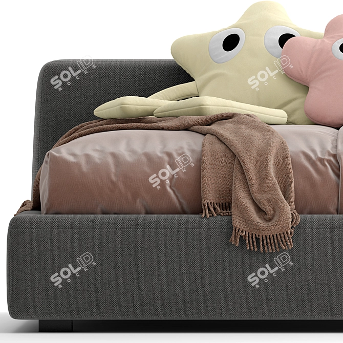 Cozy Single Bed Siena: Plush Paradise 3D model image 7