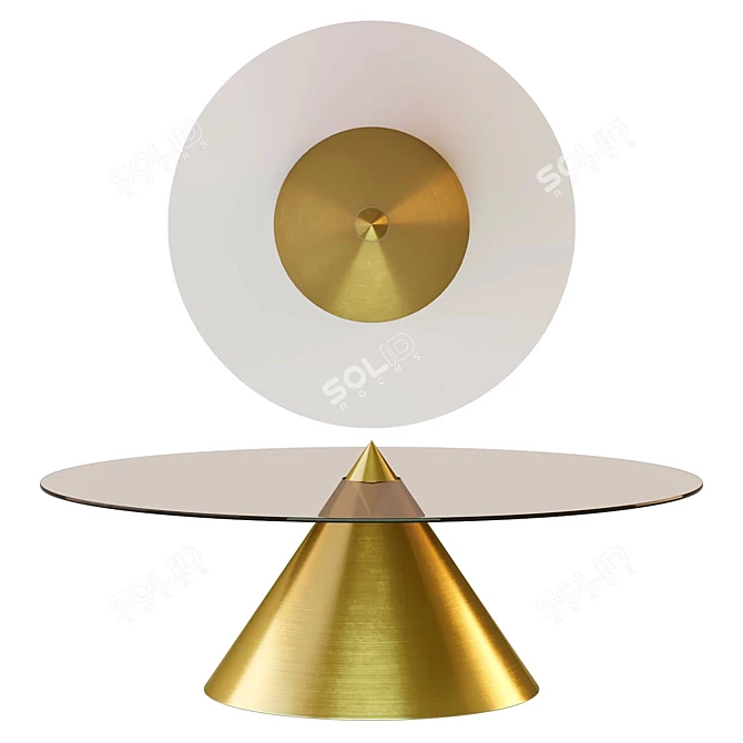 Designer Cone-shaped Halo Table 3D model image 1