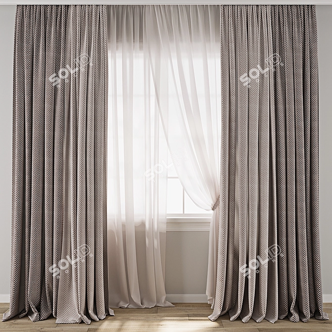  Curtain 875 3D Model Bundle 3D model image 1