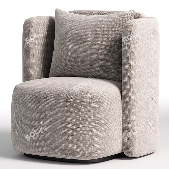 Modern Swivel Club Chair 2017 3D model image 4