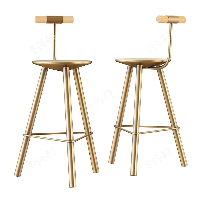 Erickson Aesthetics Tripod Stool 3D model image 1