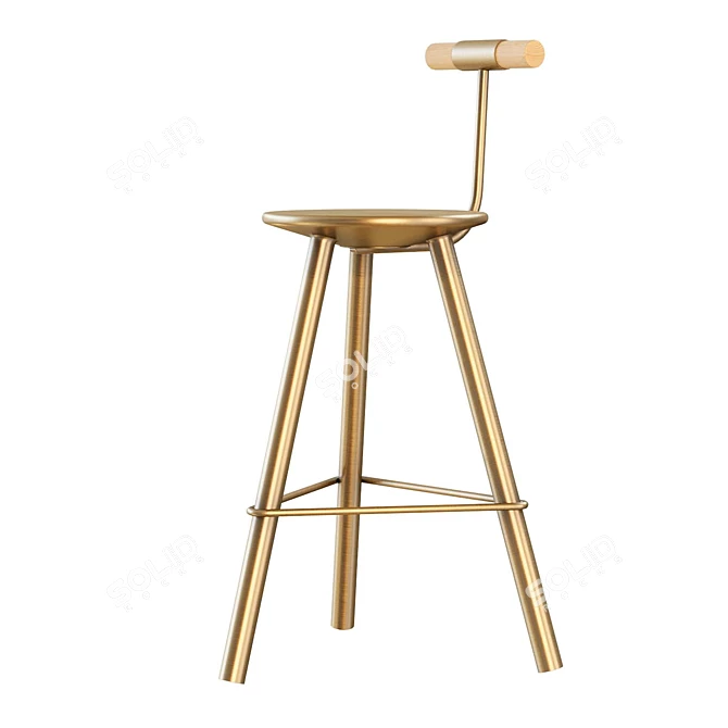 Erickson Aesthetics Tripod Stool 3D model image 3