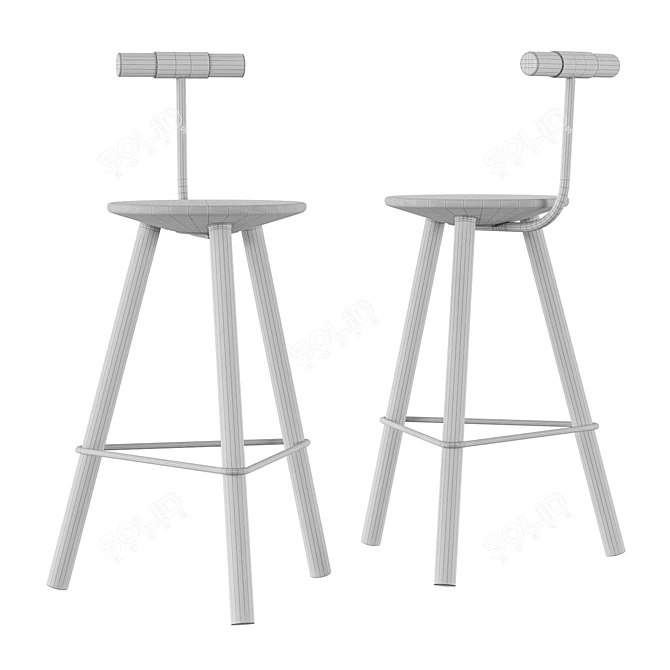 Erickson Aesthetics Tripod Stool 3D model image 5