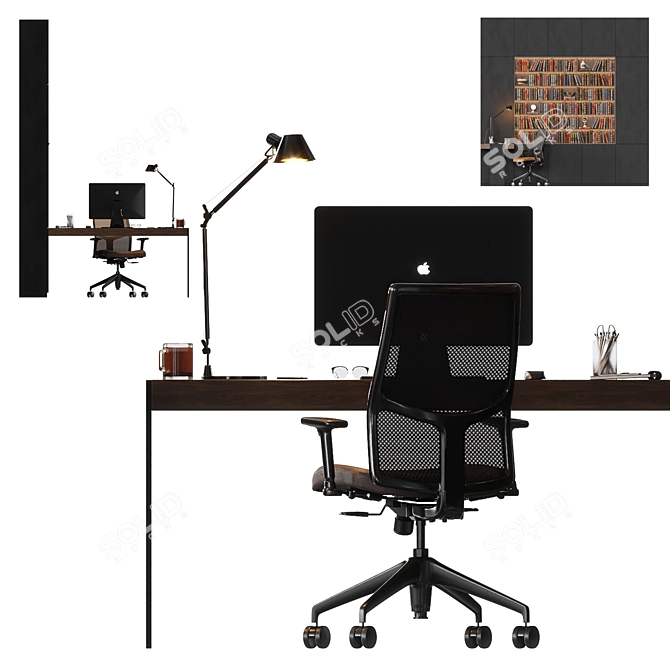 IKEA Modern Office Furniture 3D model image 5