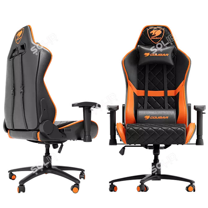 Ergonomic Gaming Chair Cougar Armor One 3D model image 2