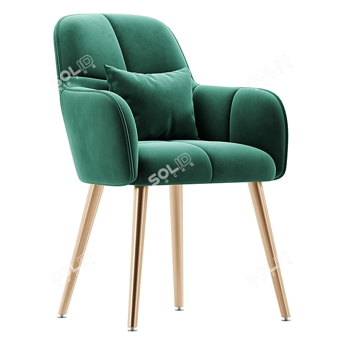 Genua Luxury Armchair 3D Model 3D model image 3