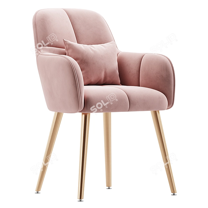 Genua Luxury Armchair 3D Model 3D model image 4