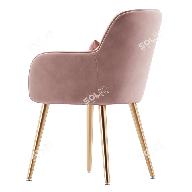 Genua Luxury Armchair 3D Model 3D model image 5