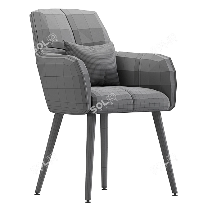 Genua Luxury Armchair 3D Model 3D model image 6