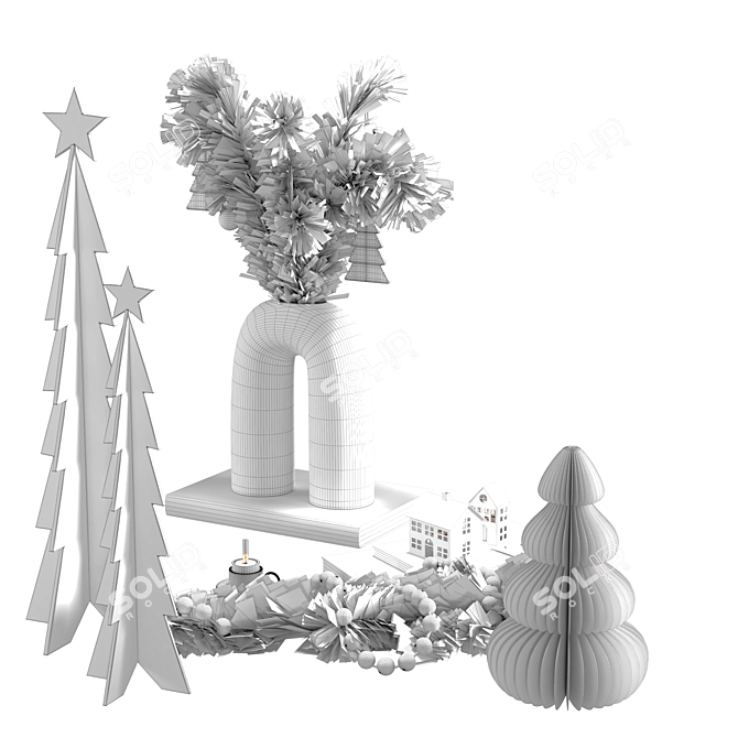 Festive Decor Set 001 3D model image 4