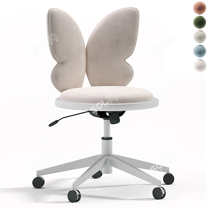 Ergonomic Pixie Office Chair 3D model image 5