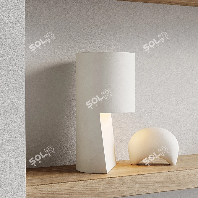 Scandi Style Decorative Shelf Set 3D model image 4