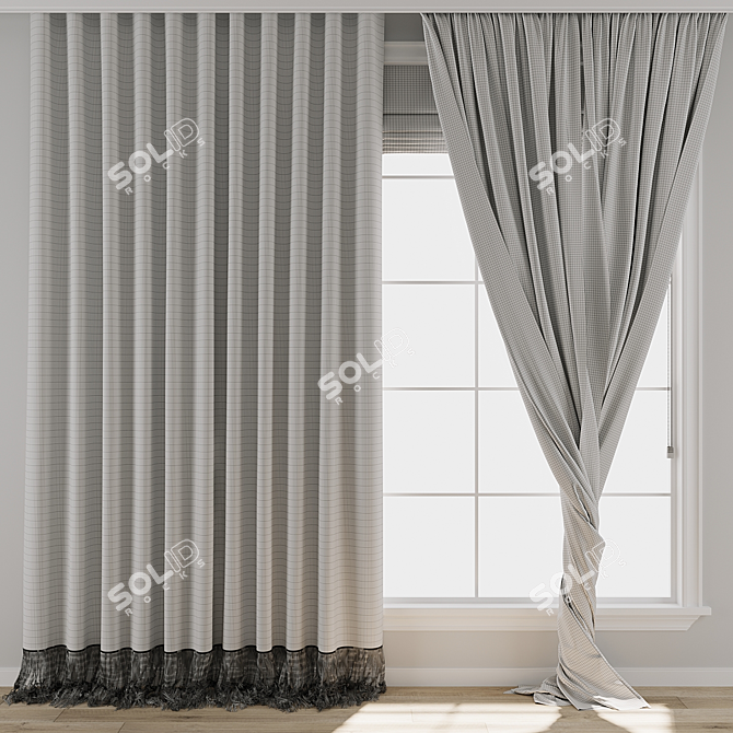 3D Curtain Model Archive [English Translation] 3D model image 3