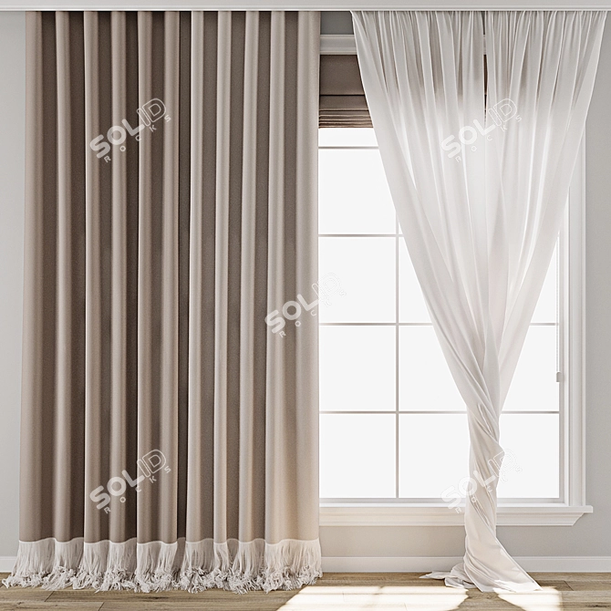 3D Curtain Model Archive [English Translation] 3D model image 4