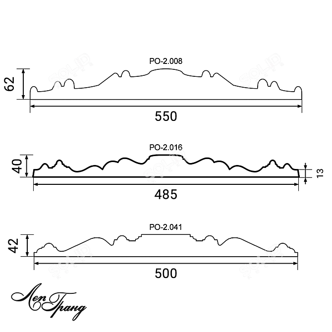 Smooth Rosettes by LepGrand 3D model image 3