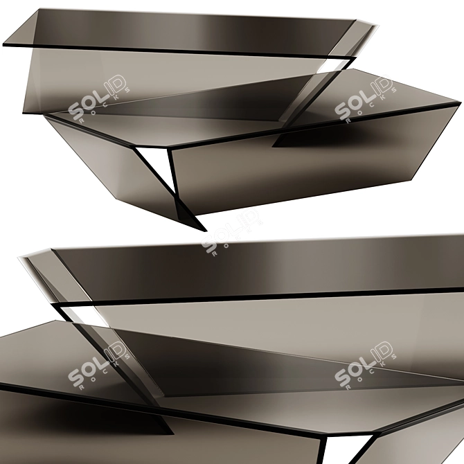 Sleek Glass Coffee Table Perfect 3D model image 3